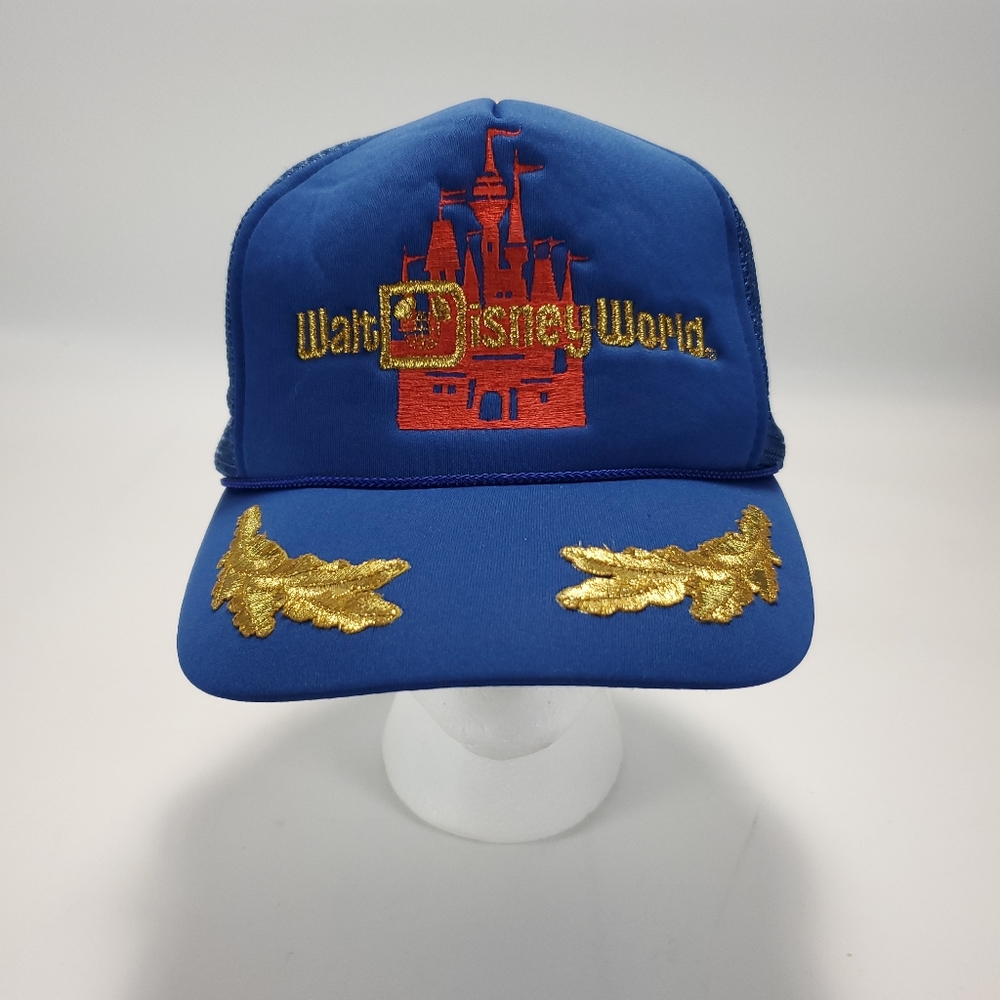 Vintage Walt Disney World Blue Snapback Trucker Style Hat